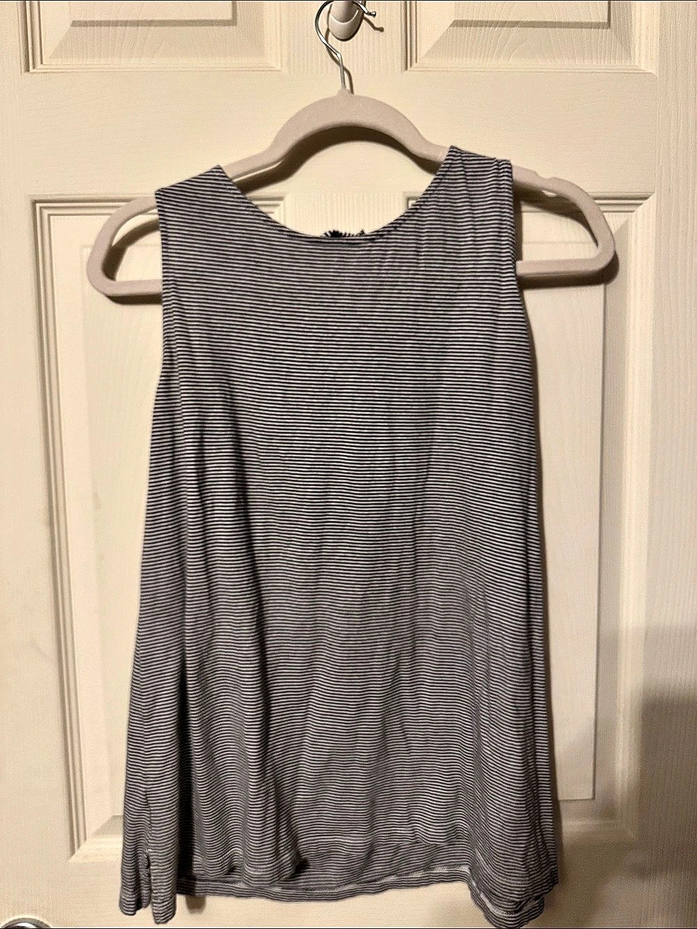LOFT Striped Tank Top in Black & White Like New